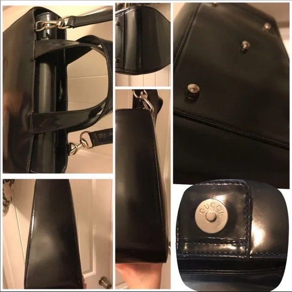 💠AUTH VINTAGE GUCCI PATENT SATCHEL💠